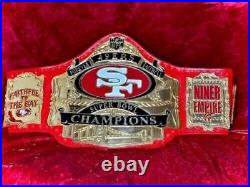 SF 49ers Championship Wrestling Ceinture en zinc 4 mm Gravure profonde