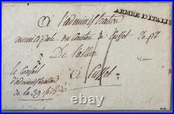 SUP ARMEE D'ITALIE 1800 / Lettre 4e Division 30e 1/2 Brigade / 6 Signatures