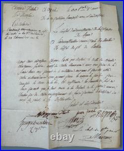 SUP ARMEE D'ITALIE 1800 / Lettre 4e Division 30e 1/2 Brigade / 6 Signatures