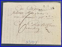 SUP / RR / Déboursé manuscrit de MONTARGIS s/ Lettre de 1796 (An IV)/ Receveur D