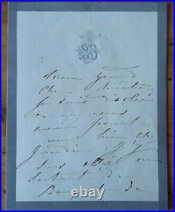 Sarah BERNHARDT Victor Hugo Lettre autographe signée datée 1880