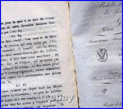 Savoie Reglement 1824 Ouvrages Or Argent Poincons Garantie Orfèvrerie Sarde Loi