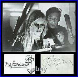 Serge Gainsbourg (1928-1991) & Brigitte Bardot Rares autographes + Photo 70s