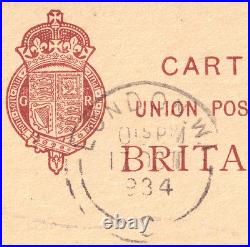 Stefan ZWEIG, rare carte-lettre depuis son exil à Londres Grasset 1934