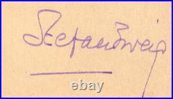 Stefan ZWEIG, rare carte-lettre depuis son exil à Londres Grasset 1934