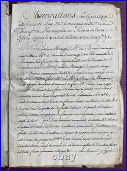 Succession du marquis Pierre Charles de Molette de Morangiès. Observations. 1783