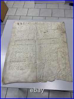Superbe Parchemin De 1528 Aveu Manuscrit Fourni Au Seigneur Jean De Barville