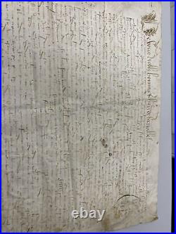 Superbe Parchemin De 1528 Aveu Manuscrit Fourni Au Seigneur Jean De Barville