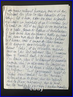 Sur Nerval, Manuscrit Autographe Signé