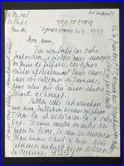 Sur Nerval, Manuscrit Autographe Signé