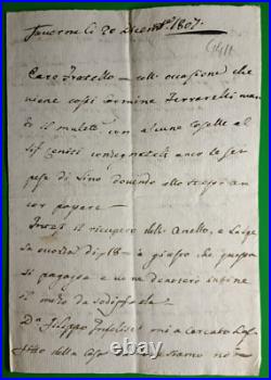 TAVERNE Année 1807, LETTRE MANUSCRITE PÉRIODE NAPOLÉONIQUE, GRANDE R@RIT@'-4411