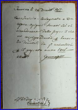 TAVERNE Année 1807, LETTRE MANUSCRITE PÉRIODE NAPOLÉONIQUE, GRANDE R@RIT@'-4436