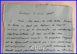 THÉOPHILE DELCASSÉ (1852 1923) Lettre autographe signée à Camille Barrè 1916