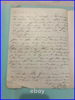 THIÉRY (A.) général de brigade LAS Paris 8 octobre Artillerie In 4 1849