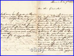 Tascher de La Pagerie belle lettre autographe signée L. Napoléon Bonaparte 1853