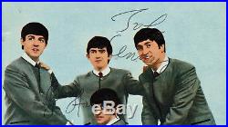 The BEATLES Autographe avec Certificat de G. Harrison + J. Lennon