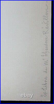 Theodore Leon Revillon (1880 1949) Ex libris E. Abat Lettre manuscrite