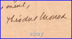 Théodore MONOD Lettre autographe signée Museum d'Histoire Naturelle Dakar 1946