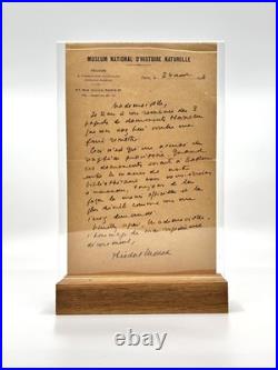 Théodore MONOD Lettre autographe signée Museum d'Histoire Naturelle Dakar 1946