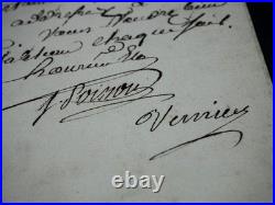 Theodore VERNIER lettre signée COMITE DE SALUT PUBLIC POISSON 1794