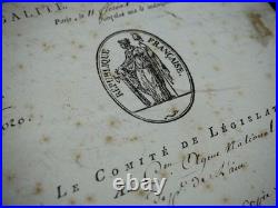 Theophile BERLIER lettre signée COMITE DE LEGISLATION OUDOT 1795