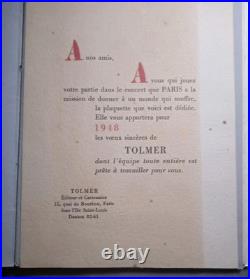 Tolmer un seul Paris sur terre Voeux 1948 Fascicule avec texte et illustrations