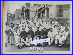 Toulon 1912 Croiseur cuirassé Edgar QUINET armée navale 36p / photos / rare