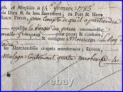 Toulon révolution Française Le Roy de la grange chef d'escadre doc autographe