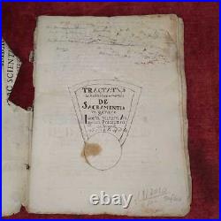 Tractatus Scholastico Moralis De Sacramentis A Genere. Manuscrit. Espagne. 1686