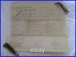 Tres Rare 1757 Lot 2 Parchemins Dont 1 Signé Louis XV Brevet De Cornette