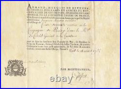 Tres Rare 1757 Lot 2 Parchemins Dont 1 Signé Louis XV Brevet De Cornette
