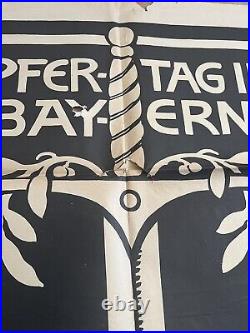 Très rare affiche poster propagande opfertag in bayern 1916 lithographie germany