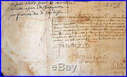 Très rare brevet signé par François II, dernier duc de Bretagne