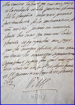 Très rare lettre de Louis XIV sur la guérison du Grand Dauphin