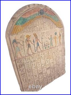 UNIQUE ANCIENNE ÉGYPTIENNE ANTIQUE Stèle Livre de Mort Magie Chance