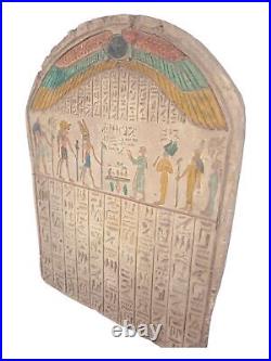 UNIQUE ANCIENNE ÉGYPTIENNE ANTIQUE Stèle Livre de Mort Magie Chance