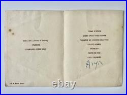 Unique Document Autographe, signé par ÉLUARD, ARAGON, Elsa TRIOLET