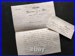 V. 1852 Lettre autographe signée du Maréchal de Saint-Arnaud