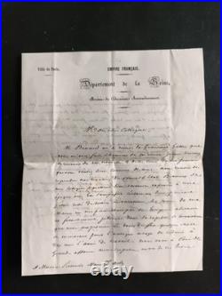 V. 1852 Lettre autographe signée du Maréchal de Saint-Arnaud