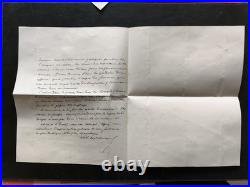 V. 1852 Lettre autographe signée du Maréchal de Saint-Arnaud