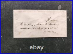 V. 1852 Lettre autographe signée du Maréchal de Saint-Arnaud