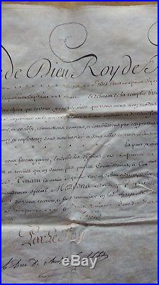 Vélin Signé Par Louis XV Et Le Duc De Choiseul, Chasseurs À Cheval, Daté 1761