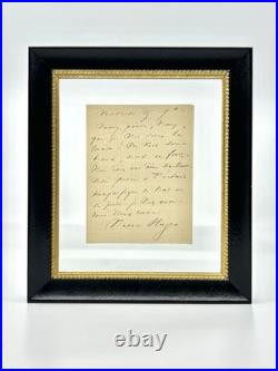 Victor HUGO Belle lettre autographe signée à un poète, de son vieux coeur