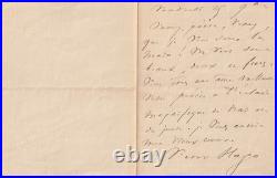 Victor HUGO Belle lettre autographe signée à un poète, de son vieux coeur