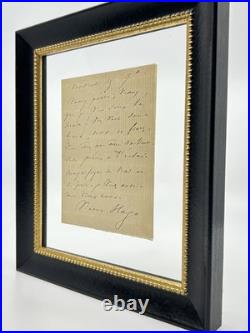 Victor HUGO Belle lettre autographe signée à un poète, de son vieux coeur