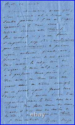 Victor HUGO Lettre autographe signée Théodore de Banville Guernesey