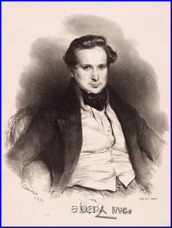 Victor HUGO Lettre du jeune Hugo à propos de son beau-père, époque Notre-Dame