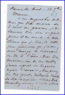 Victor Hugo / Lettre Autographe (1863) / Belle Lettre / Jeune Génération