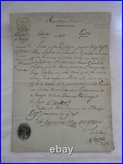 Vieux Papier 1801 Passeport Laissez Passer N°444 Departement De L'ariege 09