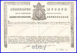 Vieux Papier 1847 Bulle Papale/pontificale Attestation/certificat Relique